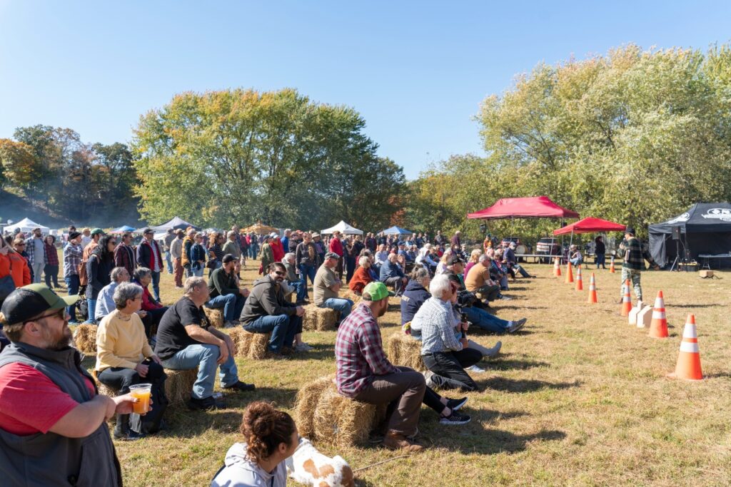 People gather for Logging Days, an autumn event in Sullivan Catskills. 