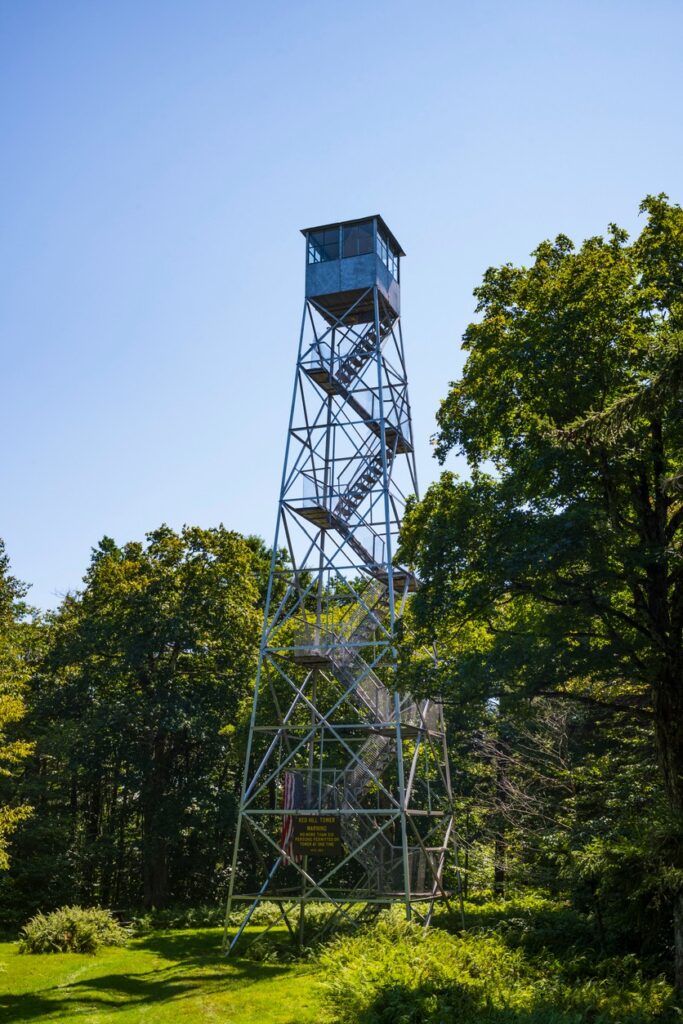 The Red Hill Fire Tower in the Sullivan Catskills. 