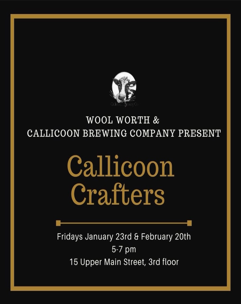 Event announcement for Callicoon Crafters, including dates, time, and location details.