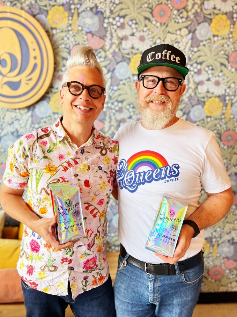 Charles Wilkin and Martin Higgins, owners of 2 Queens Coffee in Narrowsburg.